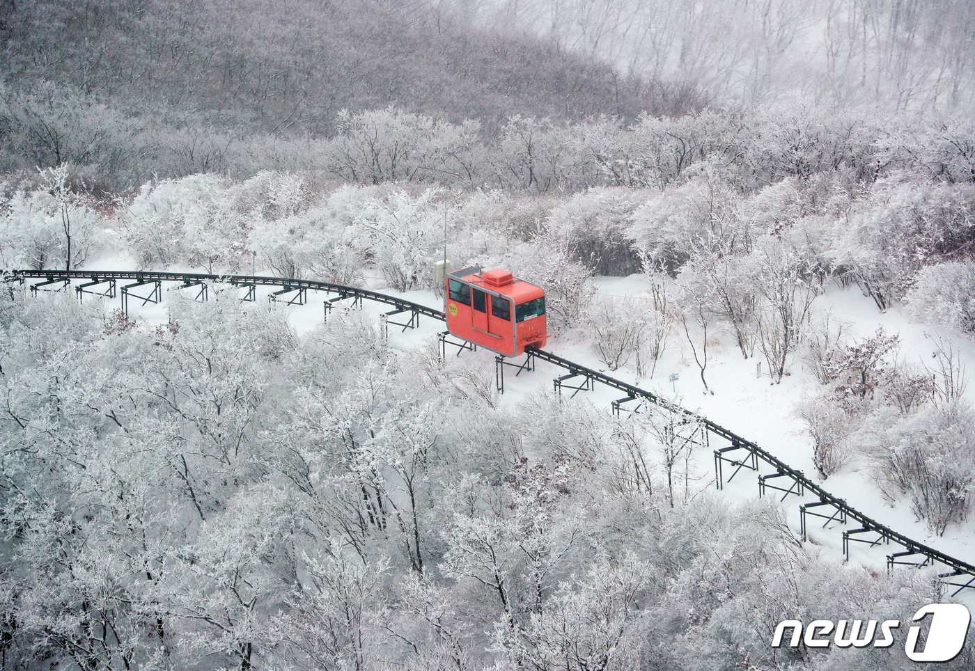 함양 대봉스카이랜드의 모노레일&#40;함양군 제공&#41;.