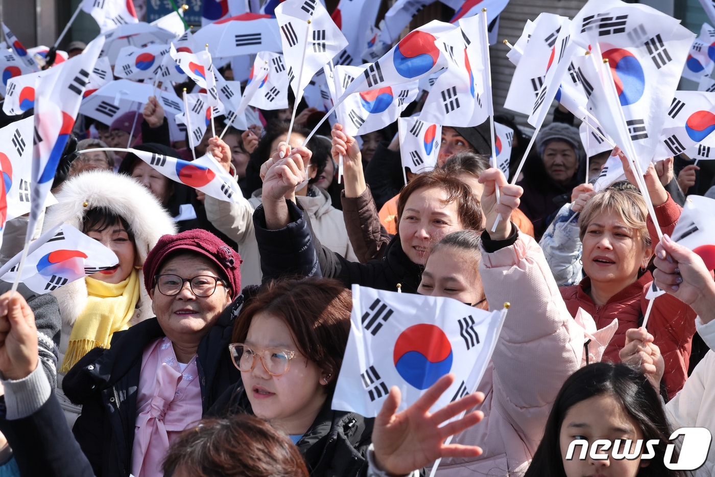 고려인마을 주최로 열린 3·1절 만세운동 재현 행사. ⓒ 뉴스1 김태성 기자