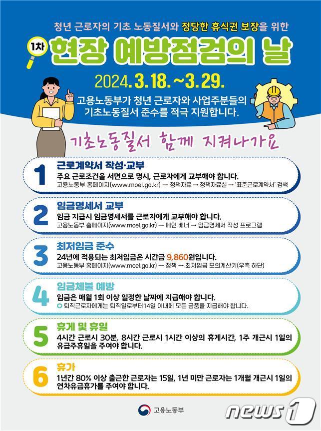 현장 예방점검의 날 안내문.&#40;부산지방고용노동청 제공&#41;