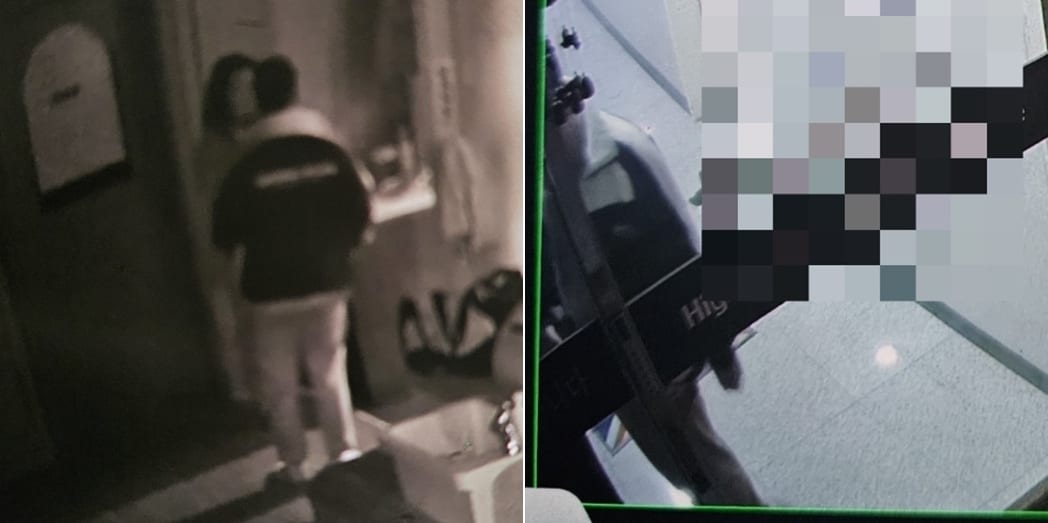 성추행을 당한 태국마사지숍 여직원이 공개한 CCTV 화면. 아프니까사장이다 갈무리.