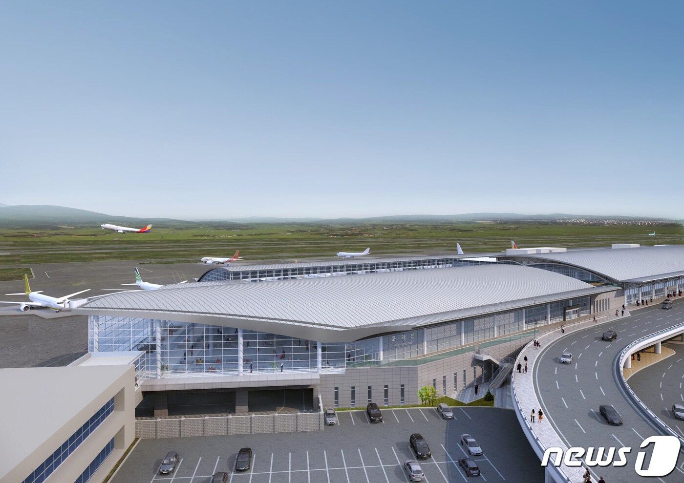 김해공항 확충터미널 조감도.(김해공항 제공) 