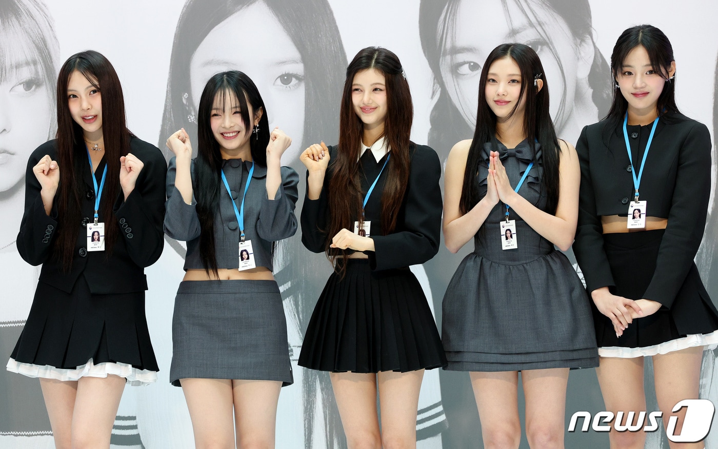 그룹 뉴진스의 혜인(왼쪽부터)과 하니, 다니엘, 해린, 민지 2024.3.22/뉴스1 ⓒ News1 장수영 기자