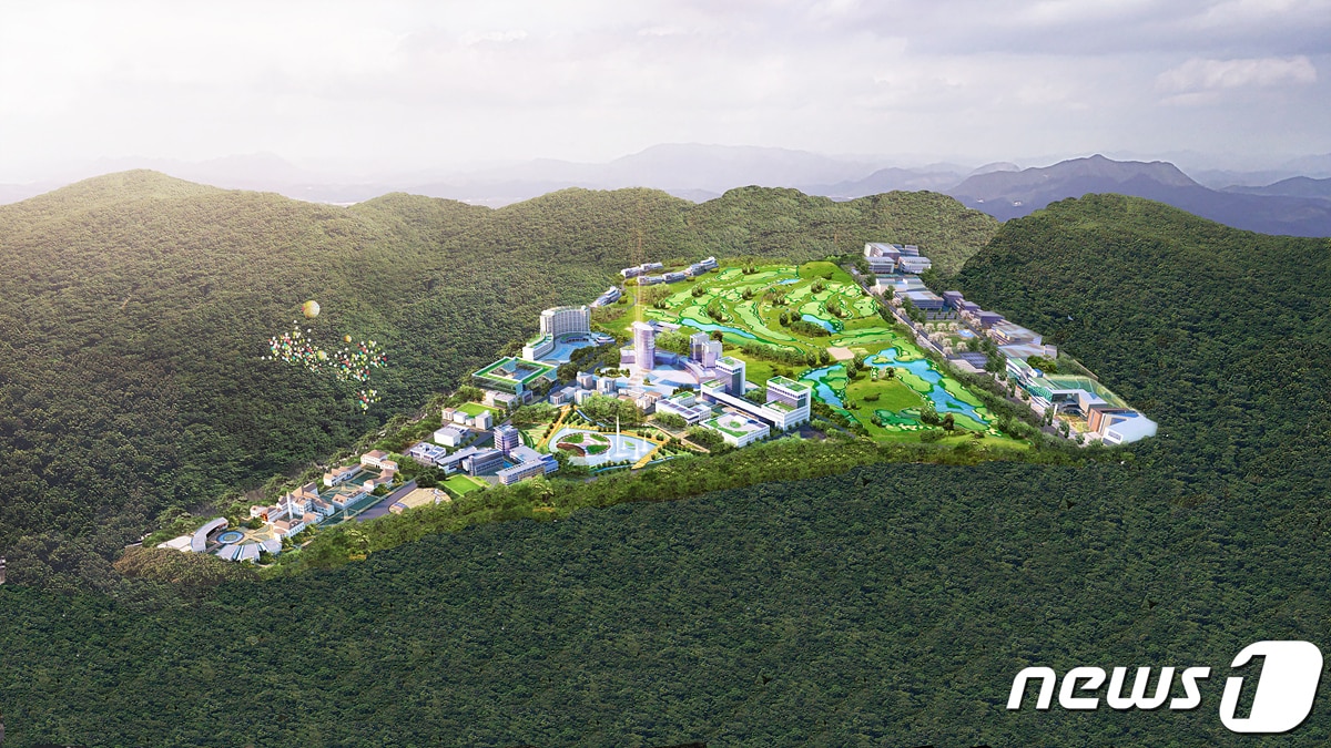 대구 군위군에 조성될 공무원연수시설과 복합레저단지 조감도.(대구시 제공)