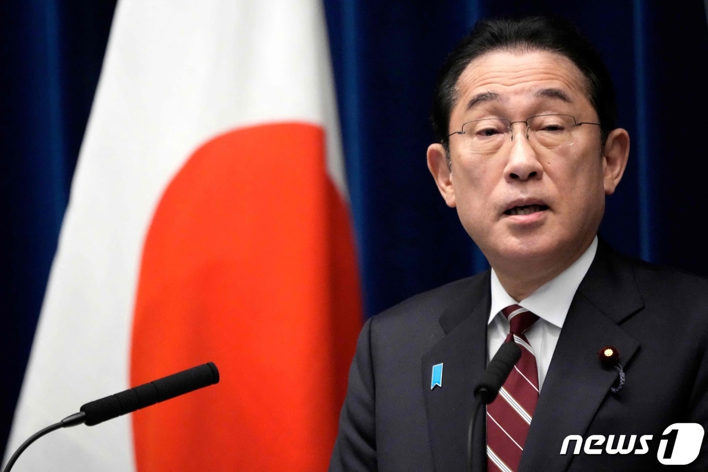 기시다 후미오 일본 총리가 28일(현지시간) 도쿄 총리 관저에서 기자회견을 갖고 "북한과의 정상회담 추진 노력을 계속하겠다"고 밝히고 있다. 2024.3. 29 ⓒ AFP=뉴스1 ⓒ News1 우동명 기자