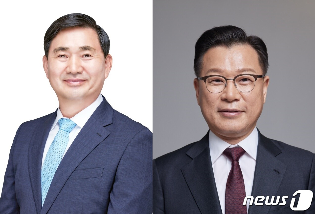 제22대 총선 속초·인제·고성·양양 선거구에 출마한 더불어민주당 김도균 후보(사진 왼쪽), 국민의힘 이양수 후보.(정당기호 순·중앙선관위 제공)