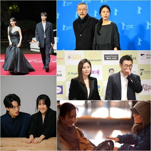 감독-배우 커플들/왼쪽 위부터 시계방향으로 전종서 이충현, 홍상수 김민희(AFP=뉴스1), 문소리 장준환, 탕웨이 김태용, 구교환 이옥섭(평창국제영화제 제공) 