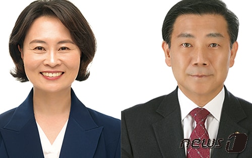 &#40;왼쪽부터&#41;박인영 더불어민주당후보, 백종헌 국민의힘 후보&#40;부산시선관위 제공&#41;