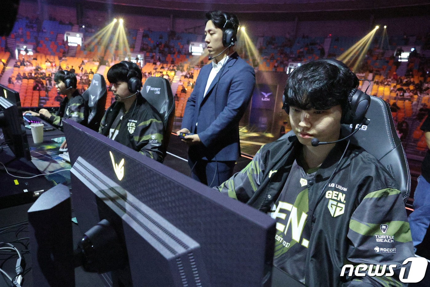 젠지e스포츠 선수단. 2024.4.14/뉴스1 ⓒ News1 신웅수 기자