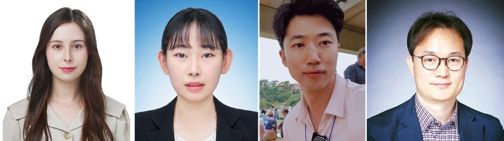 (왼쪽부터)소피아 브리토 성균관대 신소재공학부 박사 허효진 아주대 생명과학과 박사, 빈범호 생명과학과 교수, 원병묵 성균관대 신소재공학부 교수.(성균관대 제공)