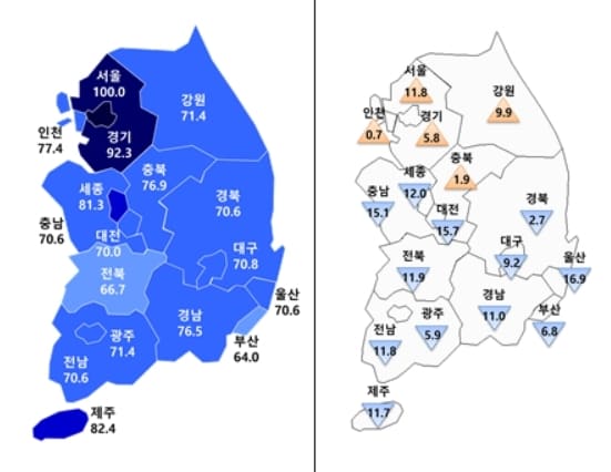 4월 아파트 분양전망 지수.&#40;주택산업연구원 제공&#41;