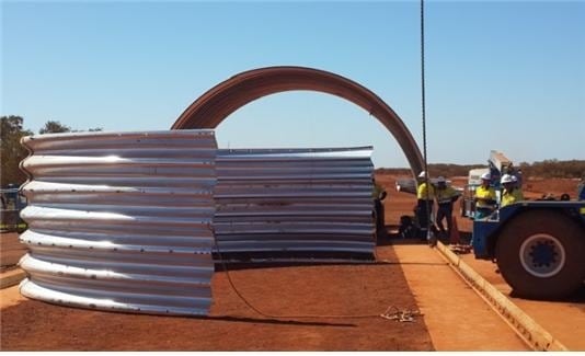 호주 퍼스 파형강판 통로공사 장면 /렉스틸 제공