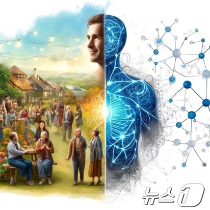 사회적 및 유전자 커뮤니티 결속력과 건강한 개인에 대한 일러스트레이션.(KAIST 제공)/뉴스1