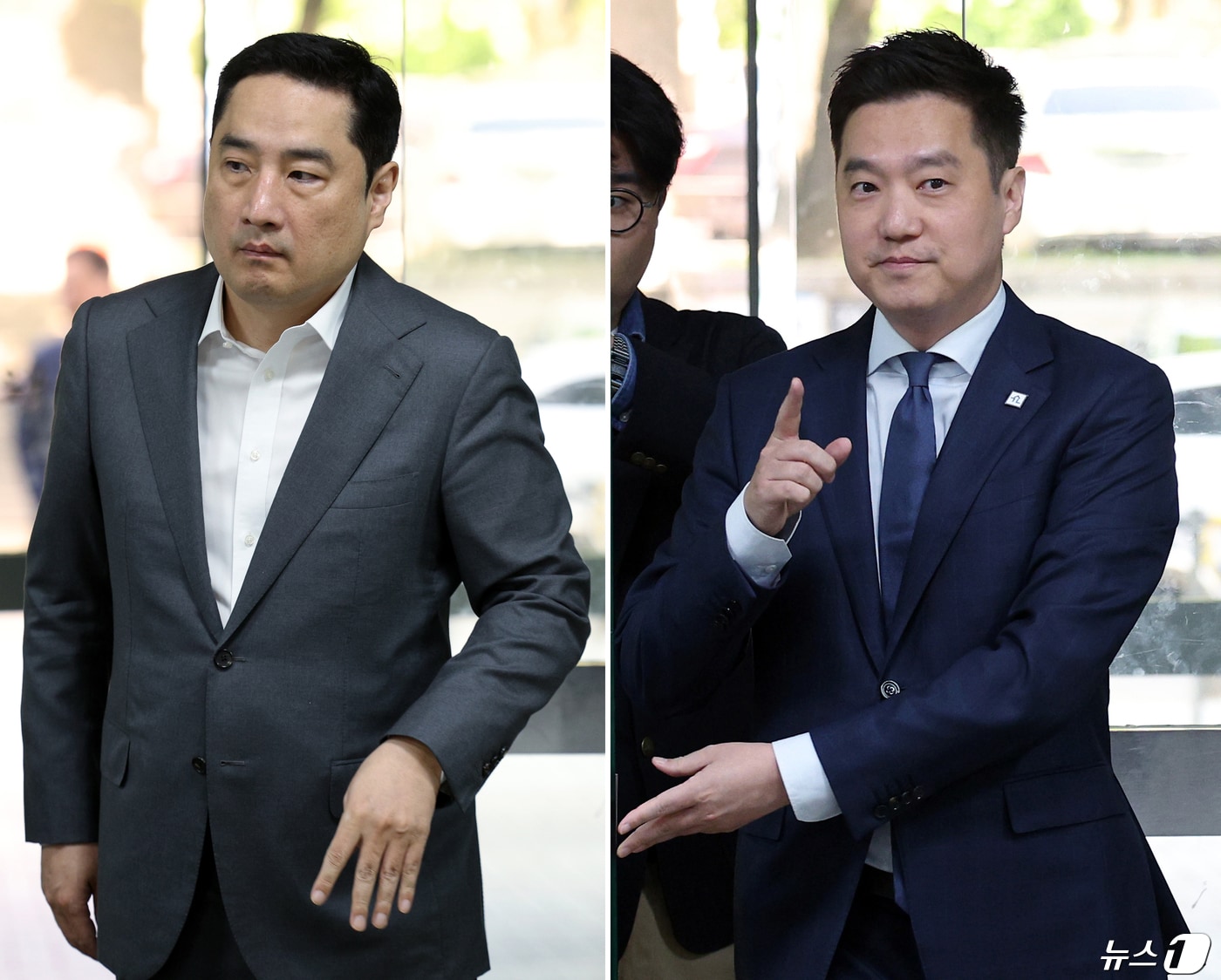강용석 변호사(왼쪽 사진)와 김세의 가로세로연구소 대표. ⓒ 뉴스1
