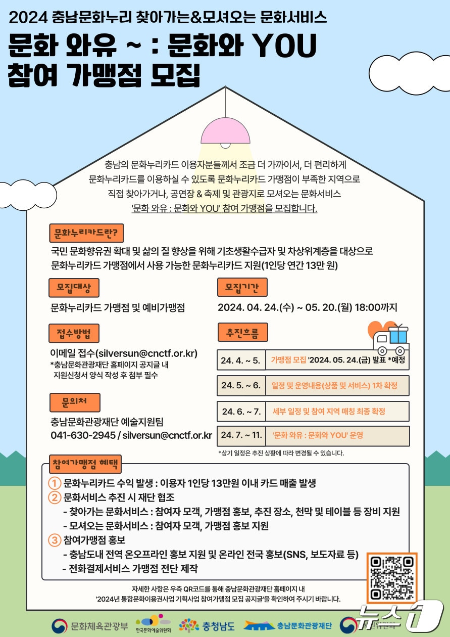 2024 충남문화누리 기획사업 참여 가맹점 모집 웹포스터. /뉴스1