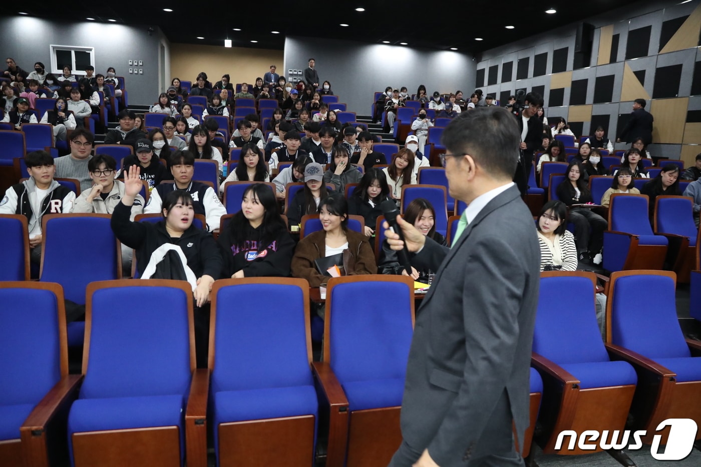 한림성심대 ‘총장과의 대화’ 행사.&#40;한림성심대학교 제공&#41;/뉴스1