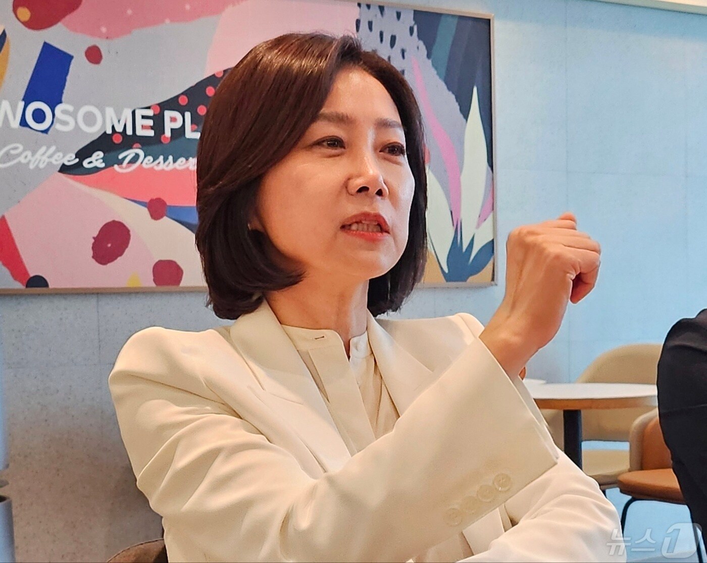 허은아 전 개혁신당 국회의원은 12일 대구에서 기자들과 만나 취재진 질문에 답변하고 있다. 2024.5.12/뉴스1 남승렬