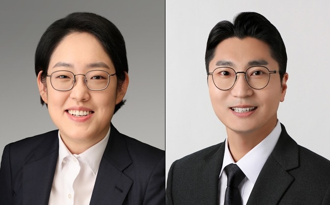 원내대변인으로 지명된 조지연 당선인&#40;왼&#41;과 박준태 당선인&#40;오&#41; &#40;국민의힘 제공&#41;