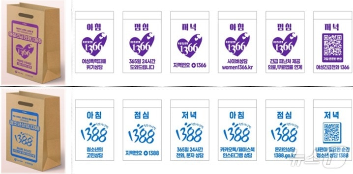  약 포장지, 각대 봉투 이미지 &#40;여성가족부 제공&#41;