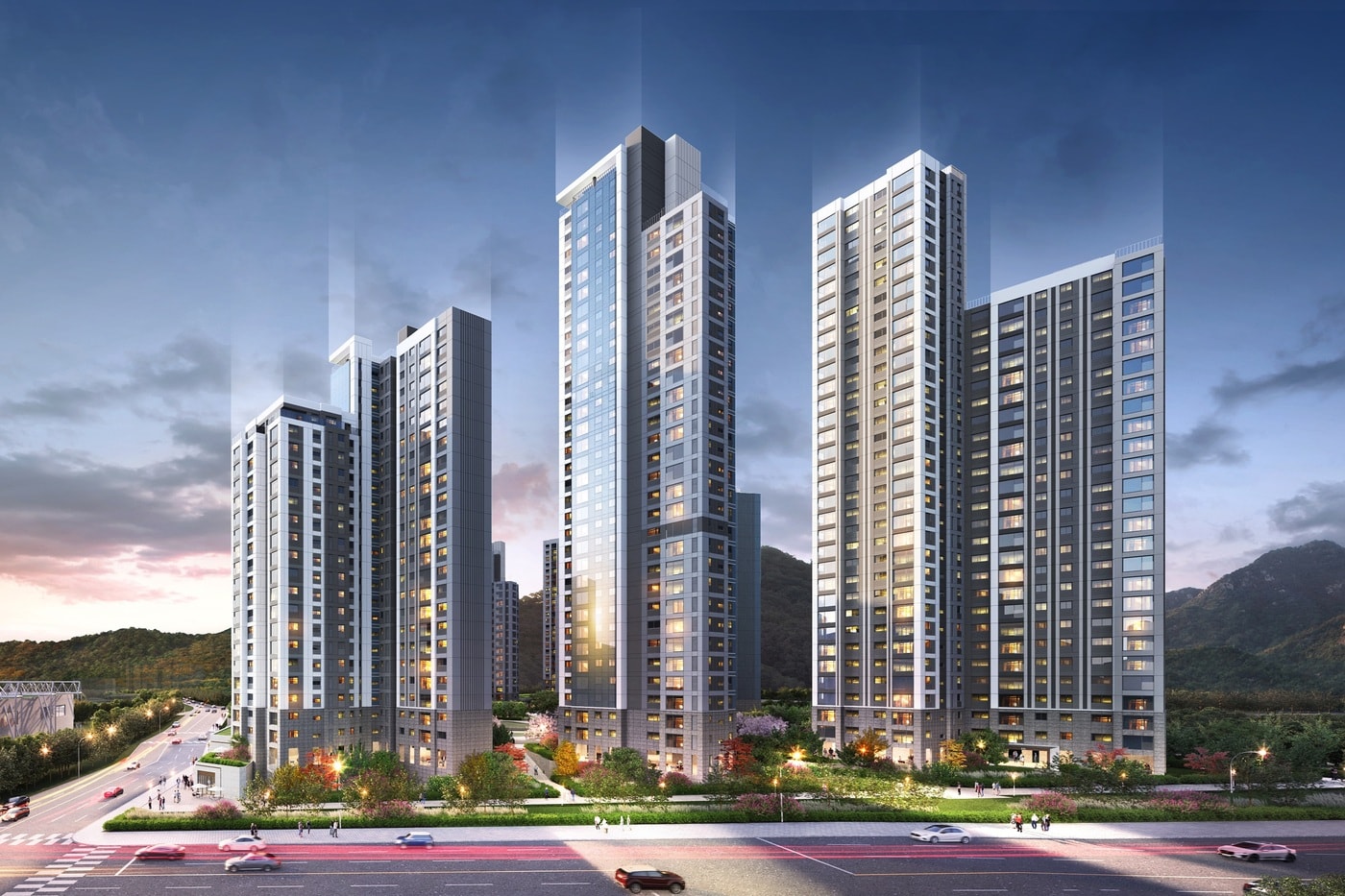  안양 종합운동장 북측 재개발 정비사업 투시도. /롯데건설 제공