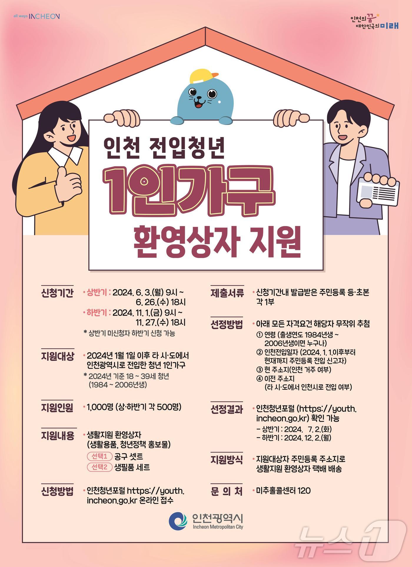 인천시 환영상자 안내 포스터.