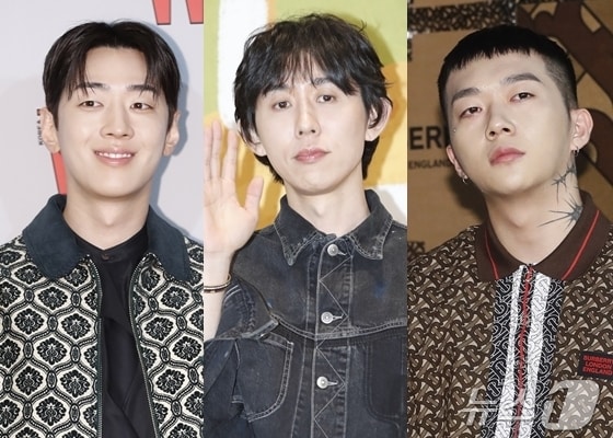 (왼쪽부터) 그레이, 코드 쿤스트, 우원재 ⓒ 뉴스1 DB