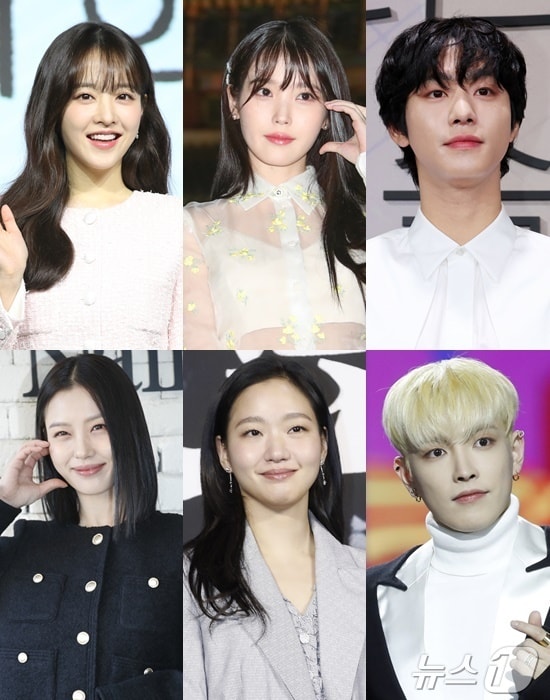 어린이날 기부 스타 박보영(왼쪽 위, 시계방향), 아이유, 안효섭, 홍중, 김고은, 고민시ⓒ 뉴스1