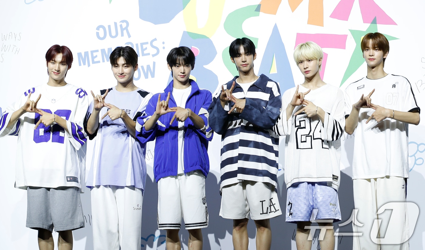 그룹 투어스의 영재(왼쪽부터)와 지훈, 한진, 도훈, 경민, 신유 2024.6.24/뉴스1 ⓒ News1 권현진 기자