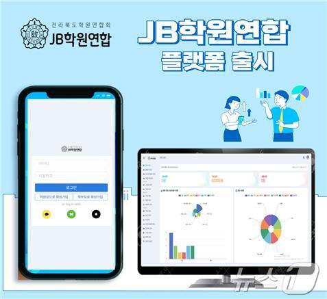 전북학원연합회가 회원 전용 학원운영 통합솔루션인 ‘JB학원연합’을 15일 출시했다.(전북학원연합회 제공)/뉴스1