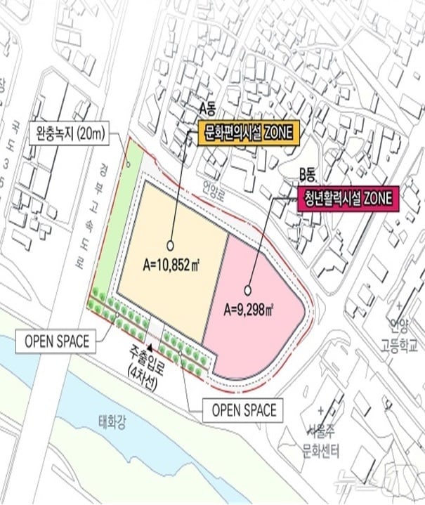 언양 임시 시외버스터미널 부지 개발 계획도. (울주군 제공)