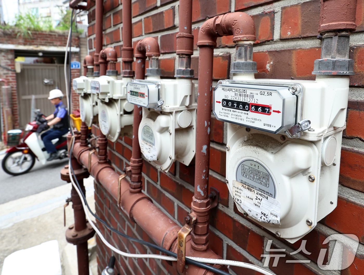 주택가 가스계량기. /뉴스1 DB ⓒ News1 구윤성 기자