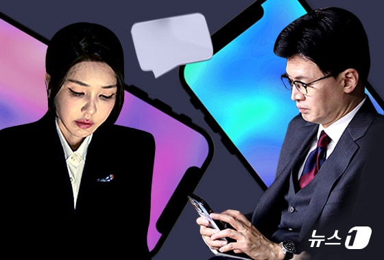 윤석열 전 대통령 부인 김건희 여사와 한동훈 전 국민의힘 대표. ⓒ News1 김초희 디자이너