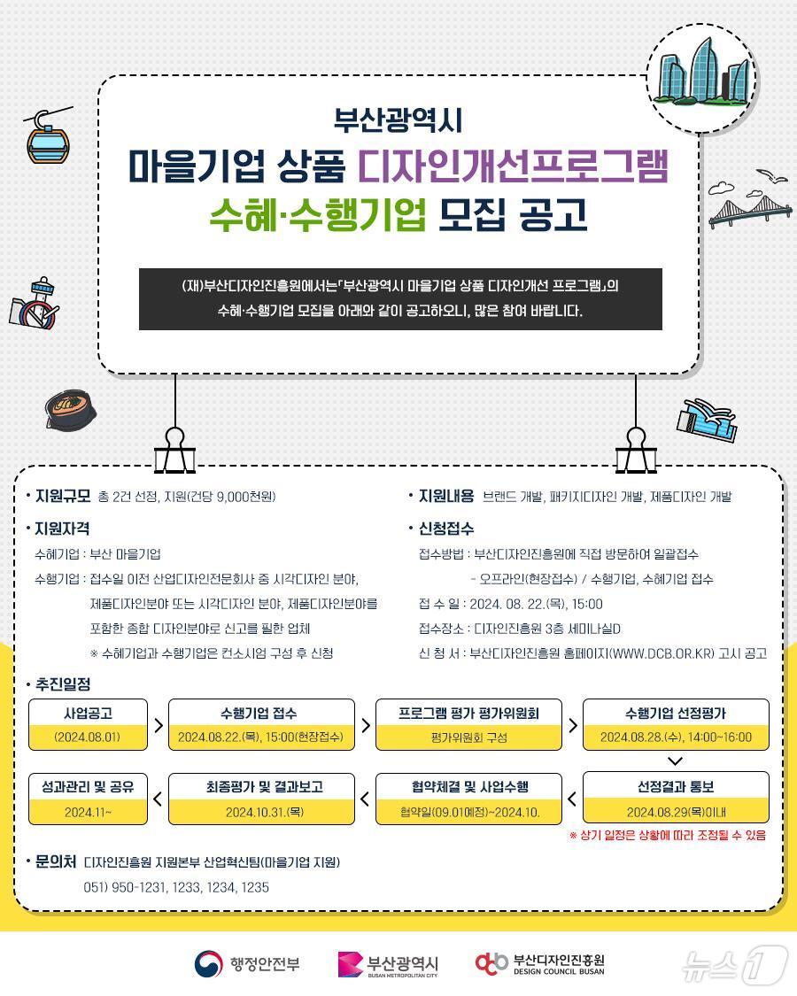 마을기업 상품 디자인개선 프로그램 홍보 웹포스터&#40;부산디자인진흥원 제공&#41;