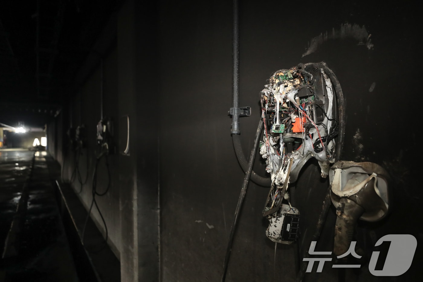 전기차 충전기가 불에 타 소실됐다. (사진은 기사 내용과 무관함) 2024.8.14/뉴스1 ⓒ News1 이승배 기자