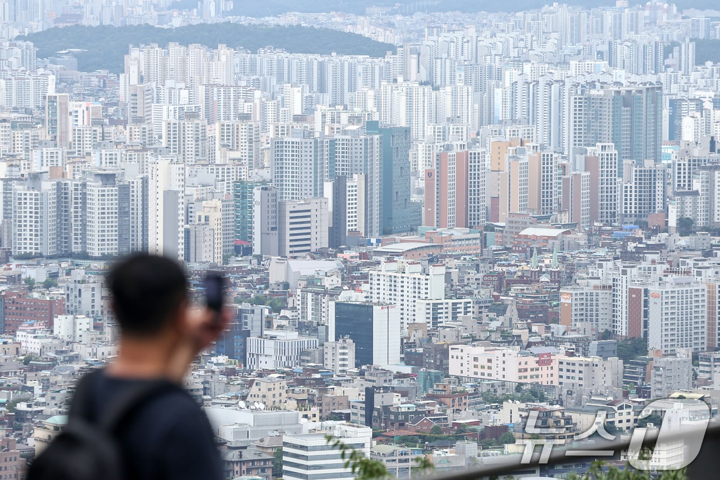  서울 중구 남산에서 바라본 시내 아파트 밀집 지역. 2024.8.21/뉴스1 ⓒ News1 민경석 기자