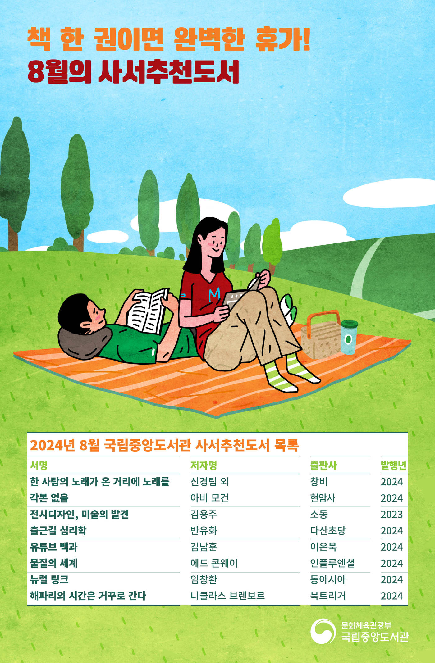 국립중앙도서관 8월 사서추천도서