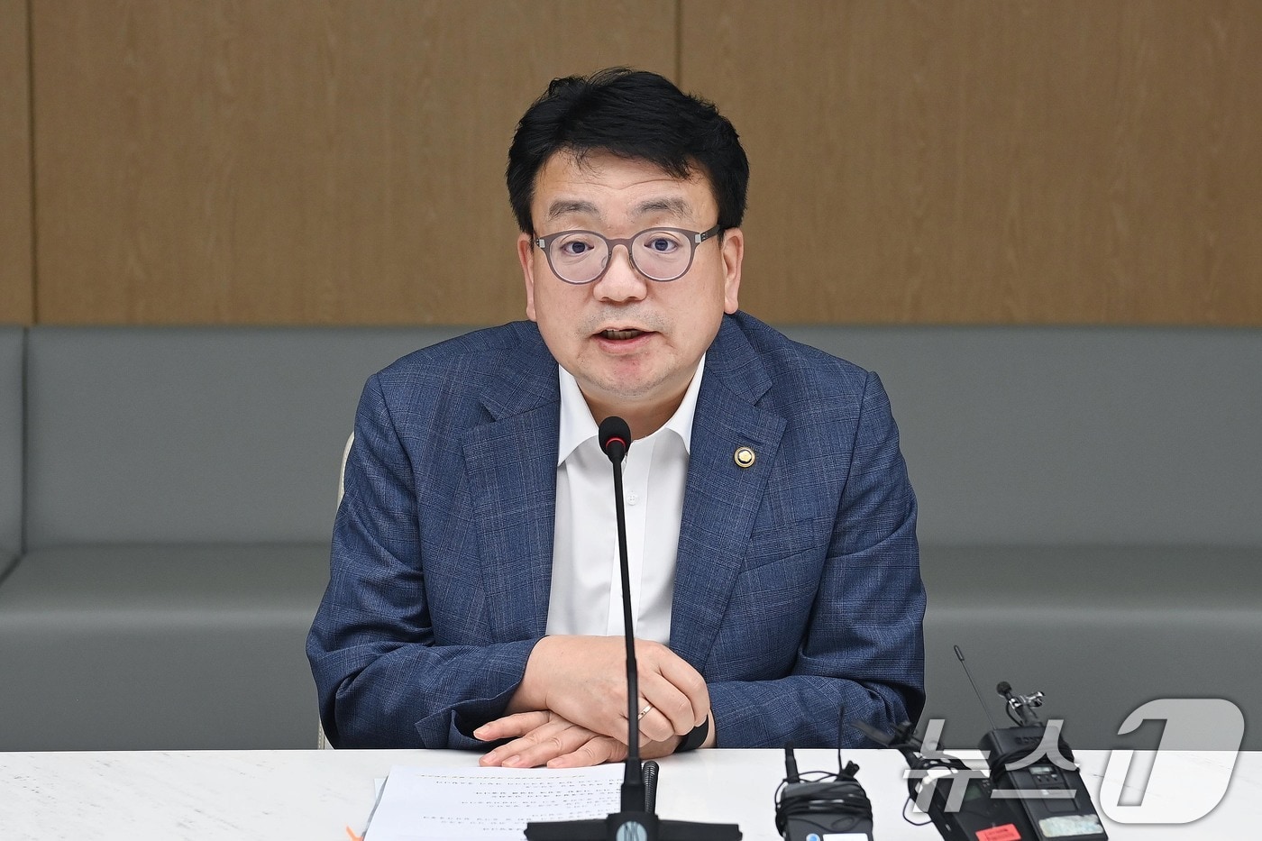 최남호 산업통상자원부 2차관이 서울 중구 대한상공회의소에서 열린 해상풍력 업계 간담회를 주재하고 있다. (산업통상자원부 제공) ⓒ News1 김진환 기자