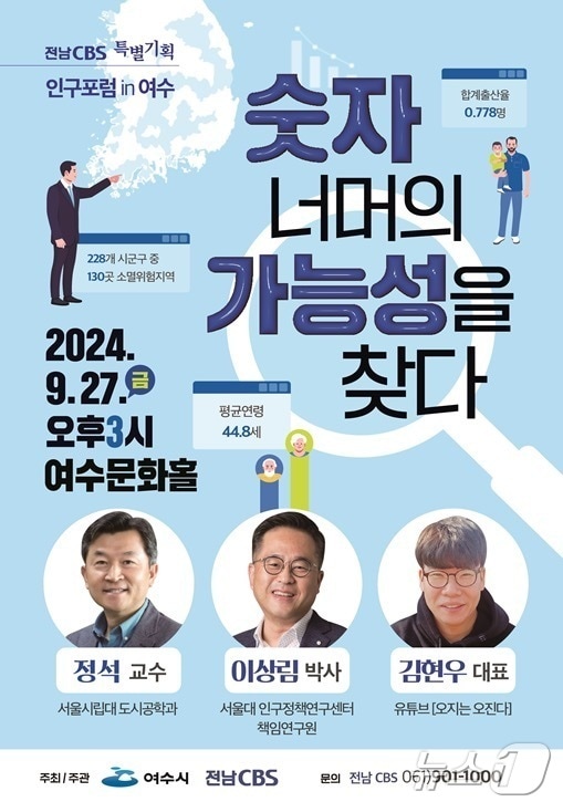 인구포럼 in 여수 홍보 포스터.&#40;여수시 제공&#41;2024.9.24/뉴스1