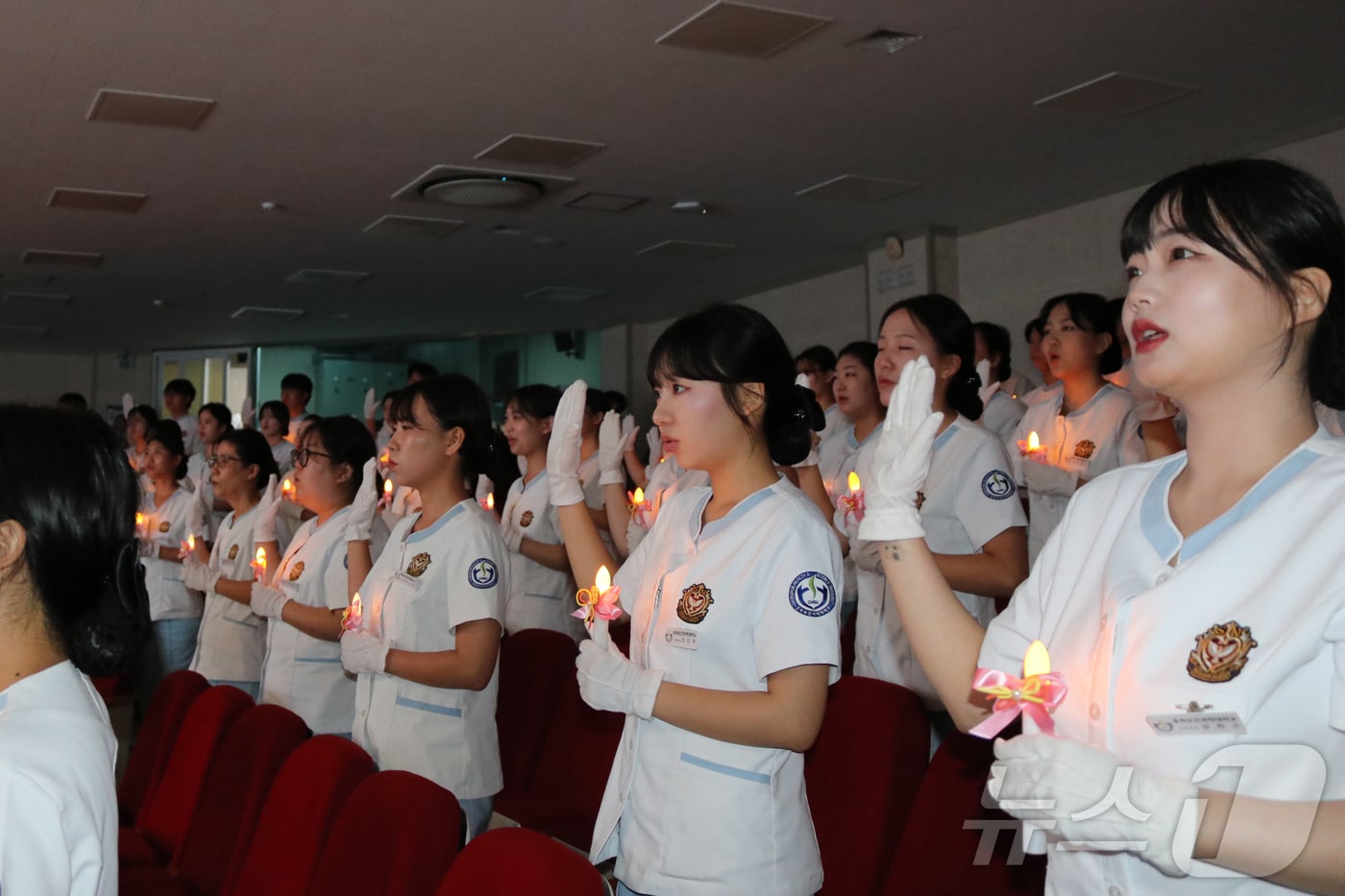 충북보건과학대학교 간호학과 13회 나이팅게일 선서식 &#40;충북보건과학대 제공&#41;/뉴스1