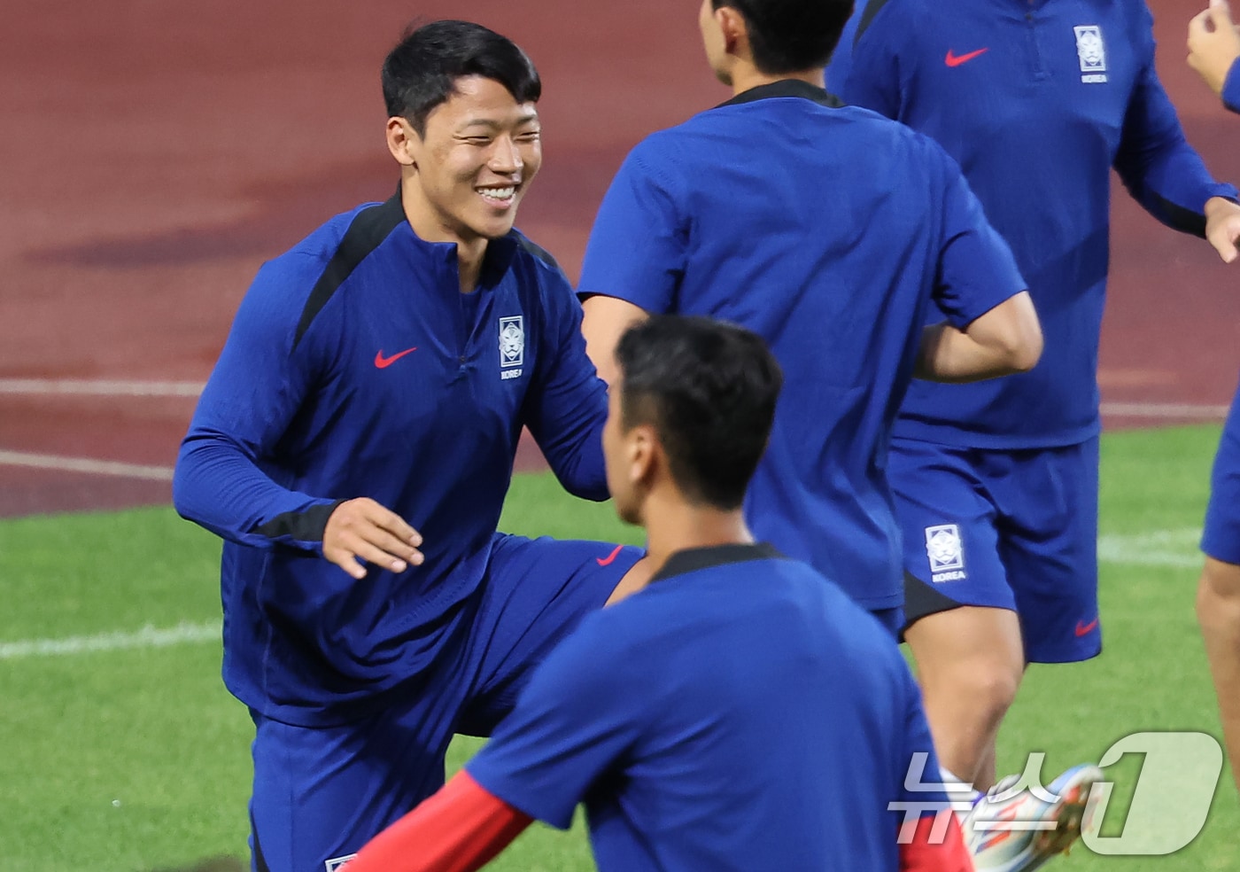 대한민국 축구 국가대표팀 황희찬이 지난 9월3일 오후 경기 고양시 고양종합운동장에서 훈련을 하고 있다.  2024.9.3/뉴스1 ⓒ News1 김도우 기자