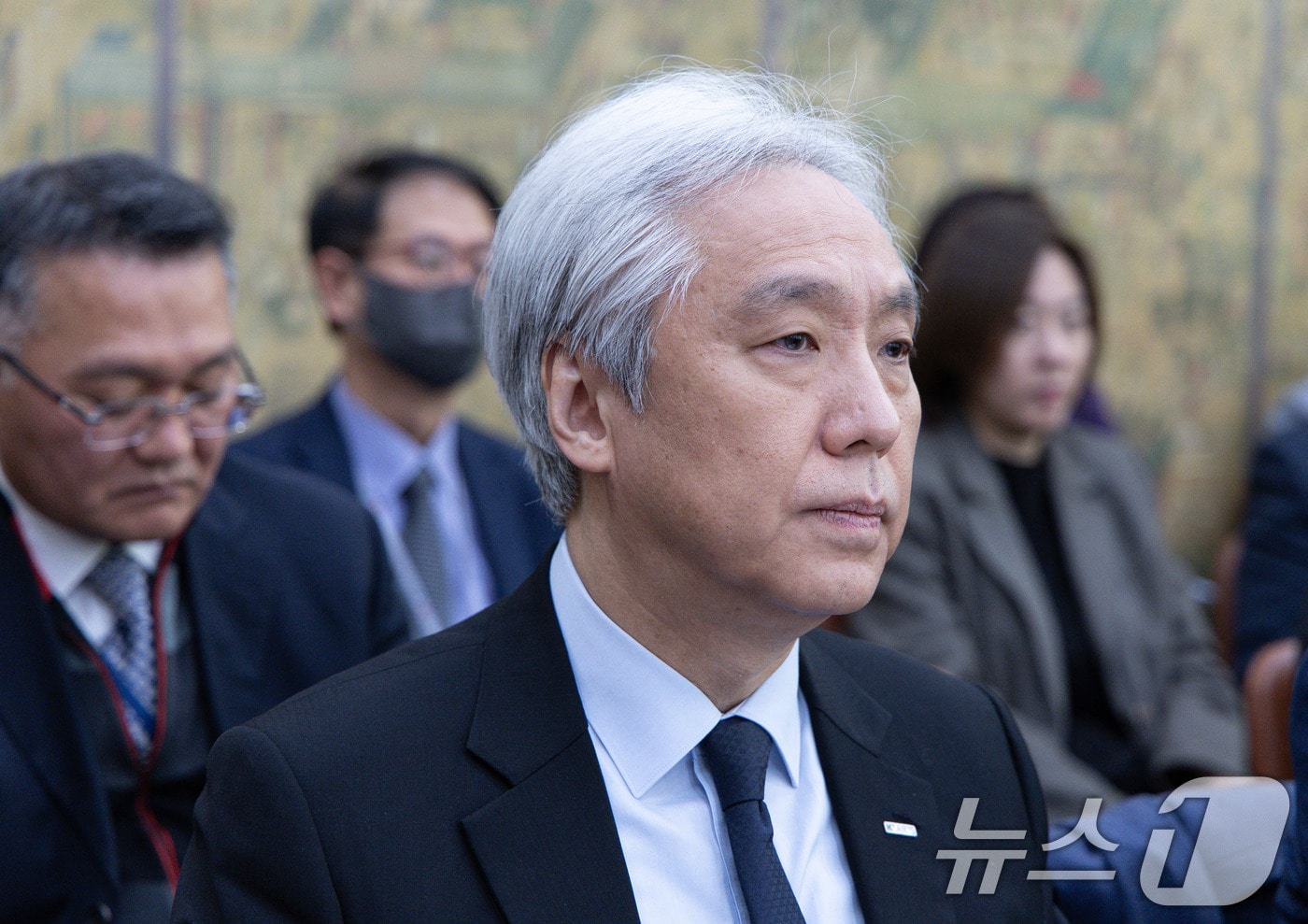 김대진 한국예술종합학교 총장이 10일 오전 서울 여의도 국회에서 열린 문화체육관광위원회 전체회의에 참석해 있다. 2025.1.10.뉴스1 ⓒ News1 이재명 기자