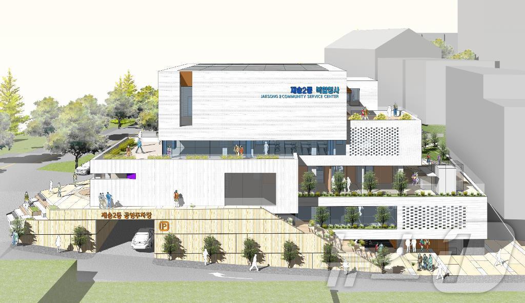 재송2동 복합청사 설계공모 당선작 조감도(부산시청 제공)