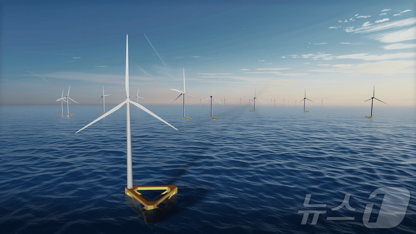 대형 해상풍력발전기(한화오션 제공) ⓒ News1 한재준 기자