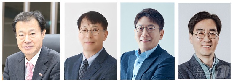 왼쪽부터 김이환 UST 총장, 정한 아이쓰리시스템 대표이사, 김동명 LG에너지솔루션 대표이사, 명현 KAIST 전기및전자공학부 교수.(KAIST 제공)/뉴스1