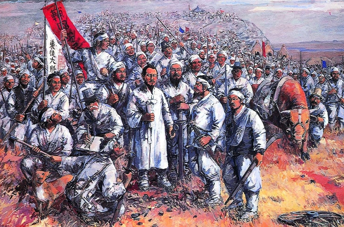 동학농민군의 백산봉기(제공 한국학중앙연구원)