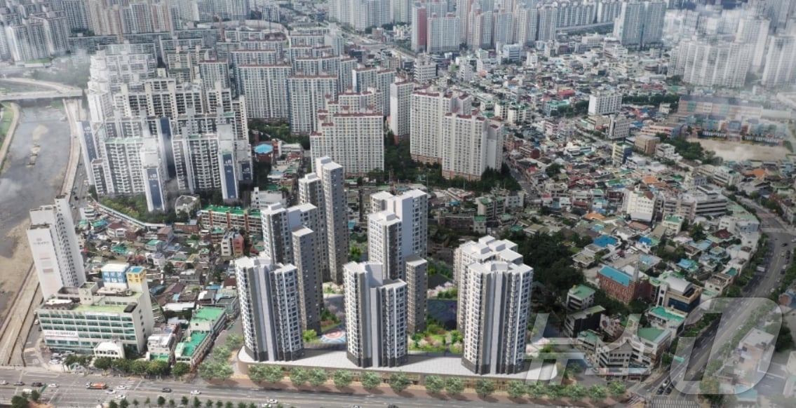 대구 동구 46재개발 정비사업 조감도.(태왕 제공)