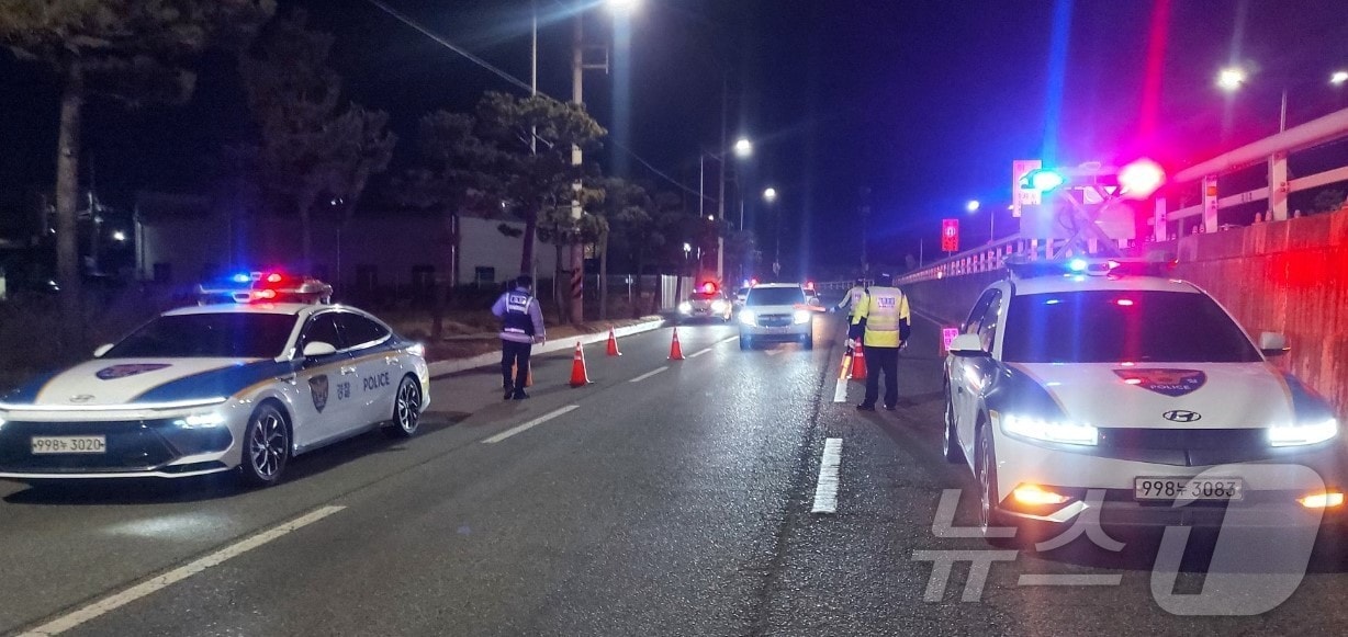 포항남부경찰서가 설을 앞두고 주·야간 권역별로 음주운전 단속을 강화한다. (포항남부경찰서 제공) 2025.1.16/뉴스1