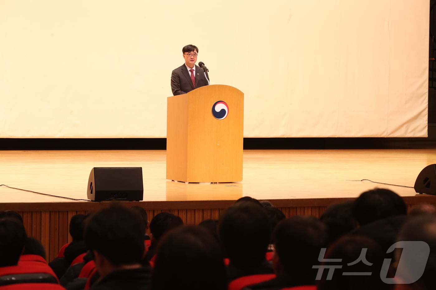 임기근 조달청장이 '제76주년 조달청 개청 기념식'에서 기념사를 하고 있다.(조달청 제공)/뉴스1