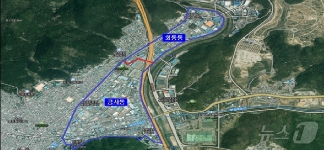 부산 금정구 금사공업지역 안내도.&#40;금정구 제공&#41;