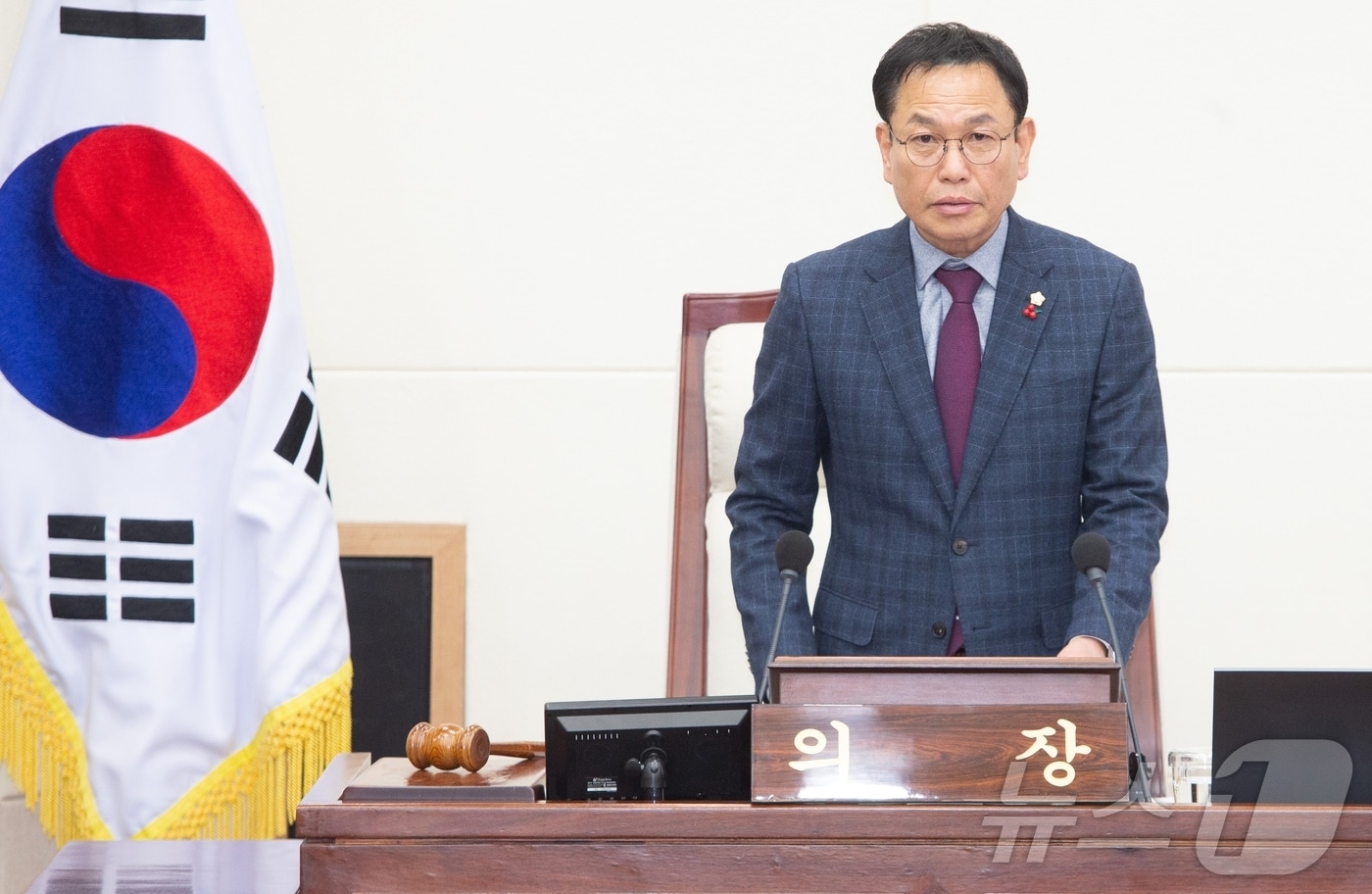 박교상 구미시의장이 21일 임시회를 진행하고 있다. (구미시의회 제공) 2025.1.21/뉴스1