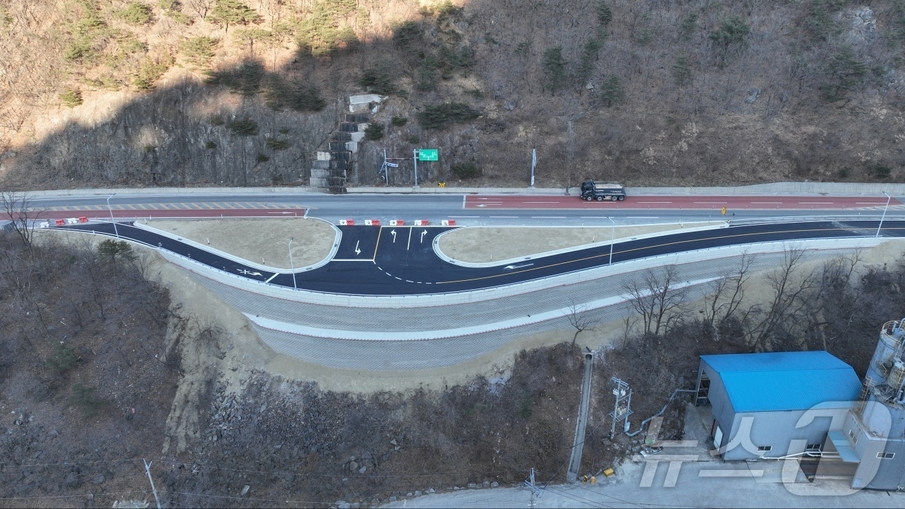 국도7호선~강릉시 자원순환센터 진입도로 통행 재개.(강릉시 제공) 2025.1.22/뉴스1